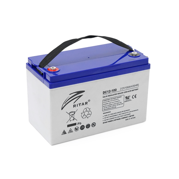 Акумуляторна батарея AGM RITAR DC12-100, Gray Case, 12V 100Ah