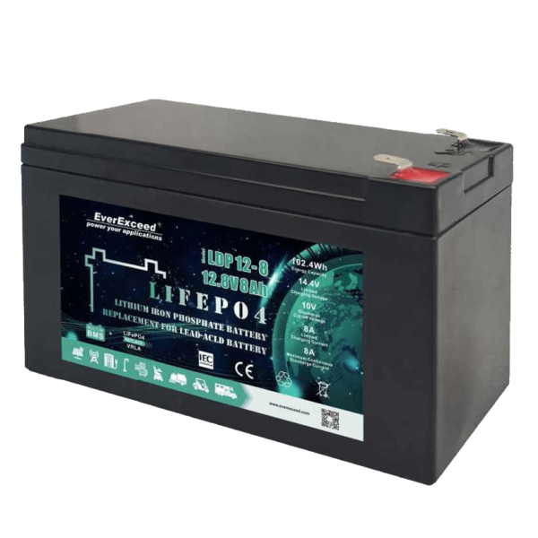  Акумуляторна батарея EverExceed LiFePO4 LDP 12-8 (12В/8Аг)