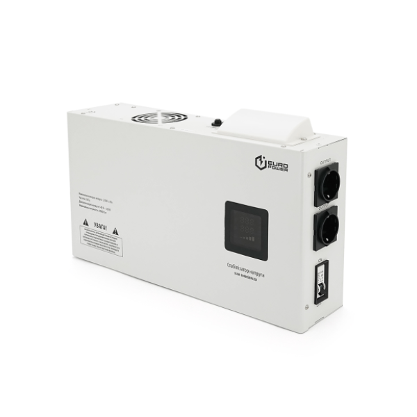 Стабилизатор напряжения Europower SLIM-10000SBR LED, 10KVA 9000W (7500Вт)