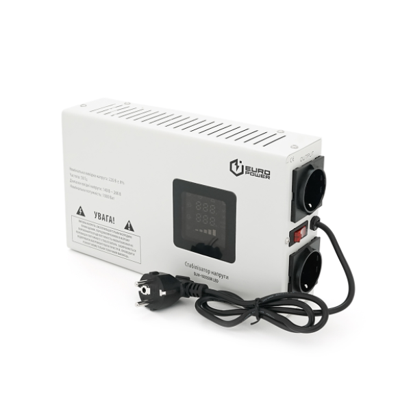Стабилизатор напряжения Europower SLIM-1000SBR LED, 1000VA (700Вт)