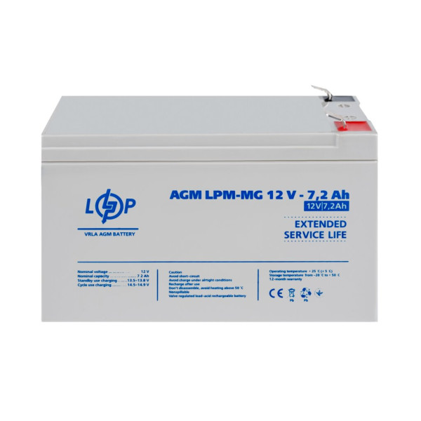 Акумуляторна батарея LogicPower LPM-MG 12V 7.2AH