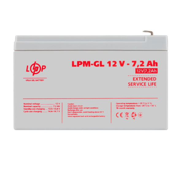 Акумуляторна батарея LogicPower LPM-GL 12 - 7.2 AH