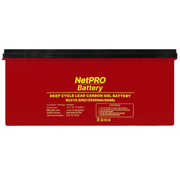 Акумуляторна батарея NetPRO HLC 12-200 (12V/200Ah carbon GEL) Акумуляторна батарея NetPRO HLC 12-200 (12V/200Ah carbon GEL)