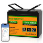  Акумуляторна батарея Eco-Worthy LiFePO4 12,8V 100Ah,(50/100A), bluetooth. -7°C до 60°C, винт M8, 260х168х209 мм. 12 кг