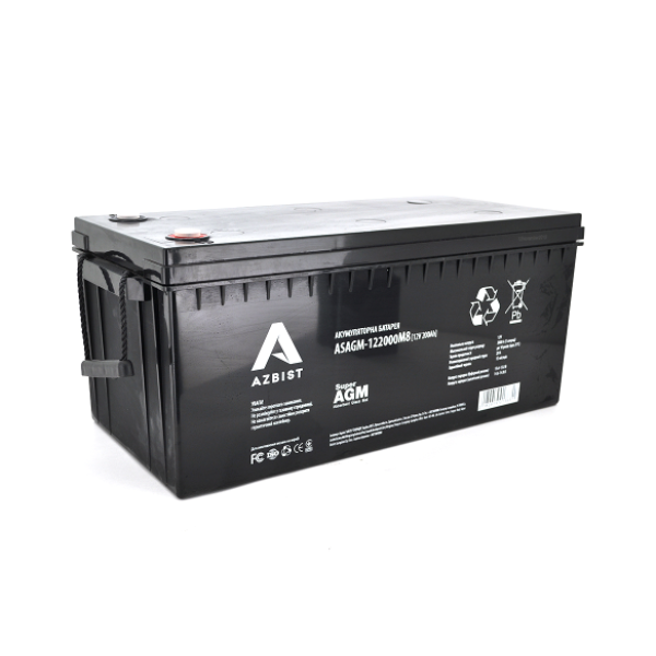 Акумуляторна батарея AZBIST Super AGM ASAGM-122000M8, Black Case, 12V 200.0Ah