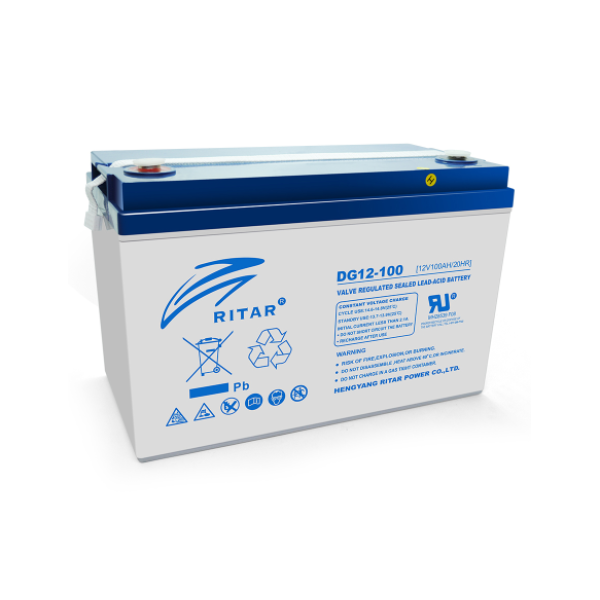 Аккумуляторная батарея GEL RITAR DG12-100, Gray Case, 12V 100.0Ah