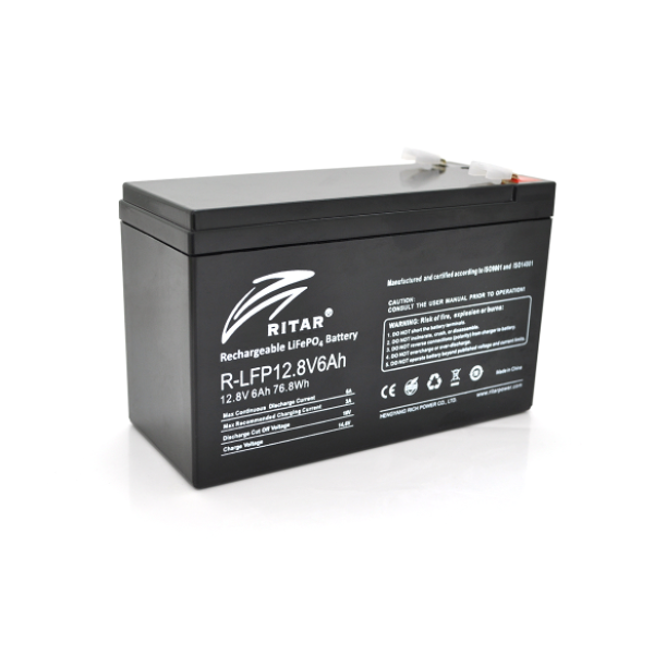 Аккумуляторная батарея Ritar LiFePO4 12,8V 6Ah (76,8Wh) BMS3A@4S