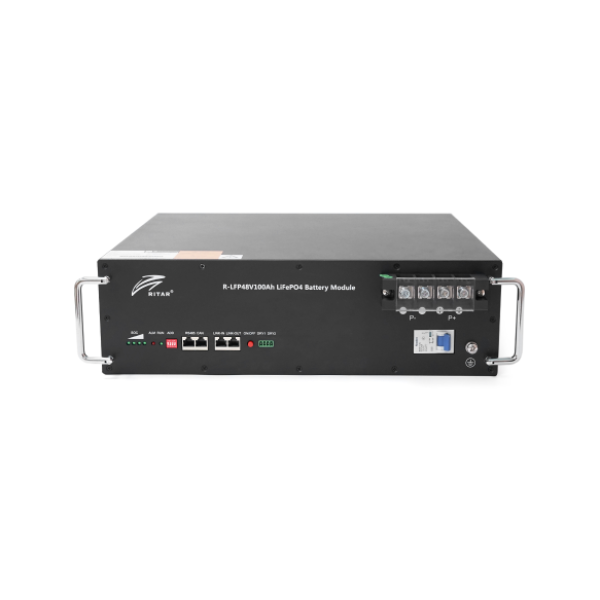 Акумуляторна батарея Ritar LiFePO4 48V 100Ah 4800Wh BMS100@16S для монтажу у стійку (17049) Акумуляторна батарея Ritar LiFePO4 48V 100Ah 4800Wh BMS100@16S для монтажу у стійку (17049)