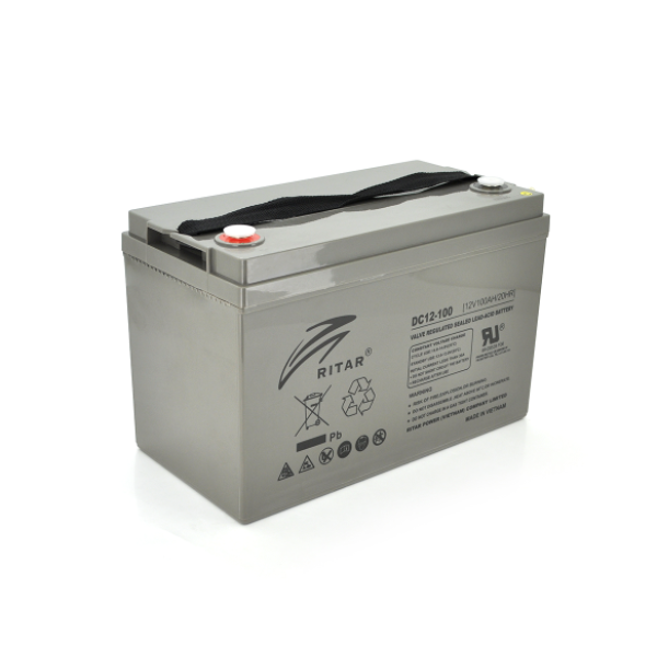 Аккумуляторная батарея AGM RITAR DC12-100, Gray Case, 12V 100Ah