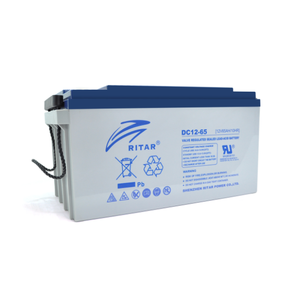 Акумуляторна батарея AGM RITAR DC12-65, Gray Case, 12V 65Ah
