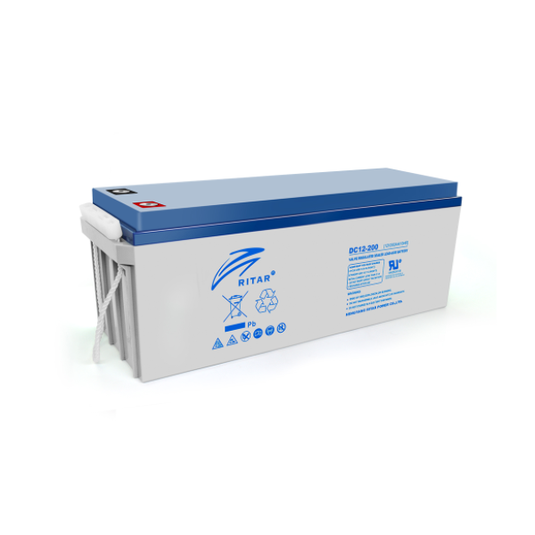 Акумуляторна батарея AGM RITAR DC12-200, Gray Case, 12V 200Ah