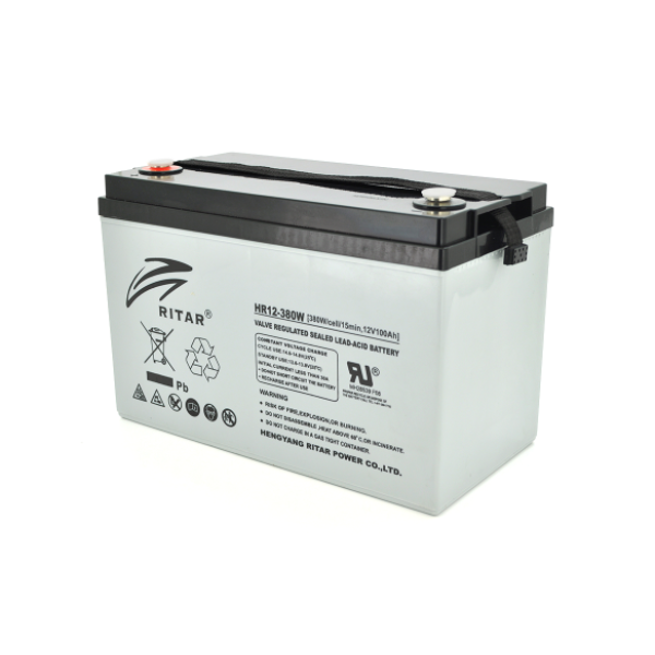 Аккумуляторная батарея AGM RITAR HR12380W, Gray Case, 12V 100.0Ah