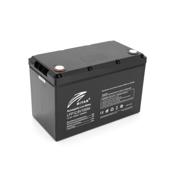 Акумуляторна батарея з bluetooth Ritar LiFePO4 12,8V 100Ah 1280Wh BMS50A@4S (37191)